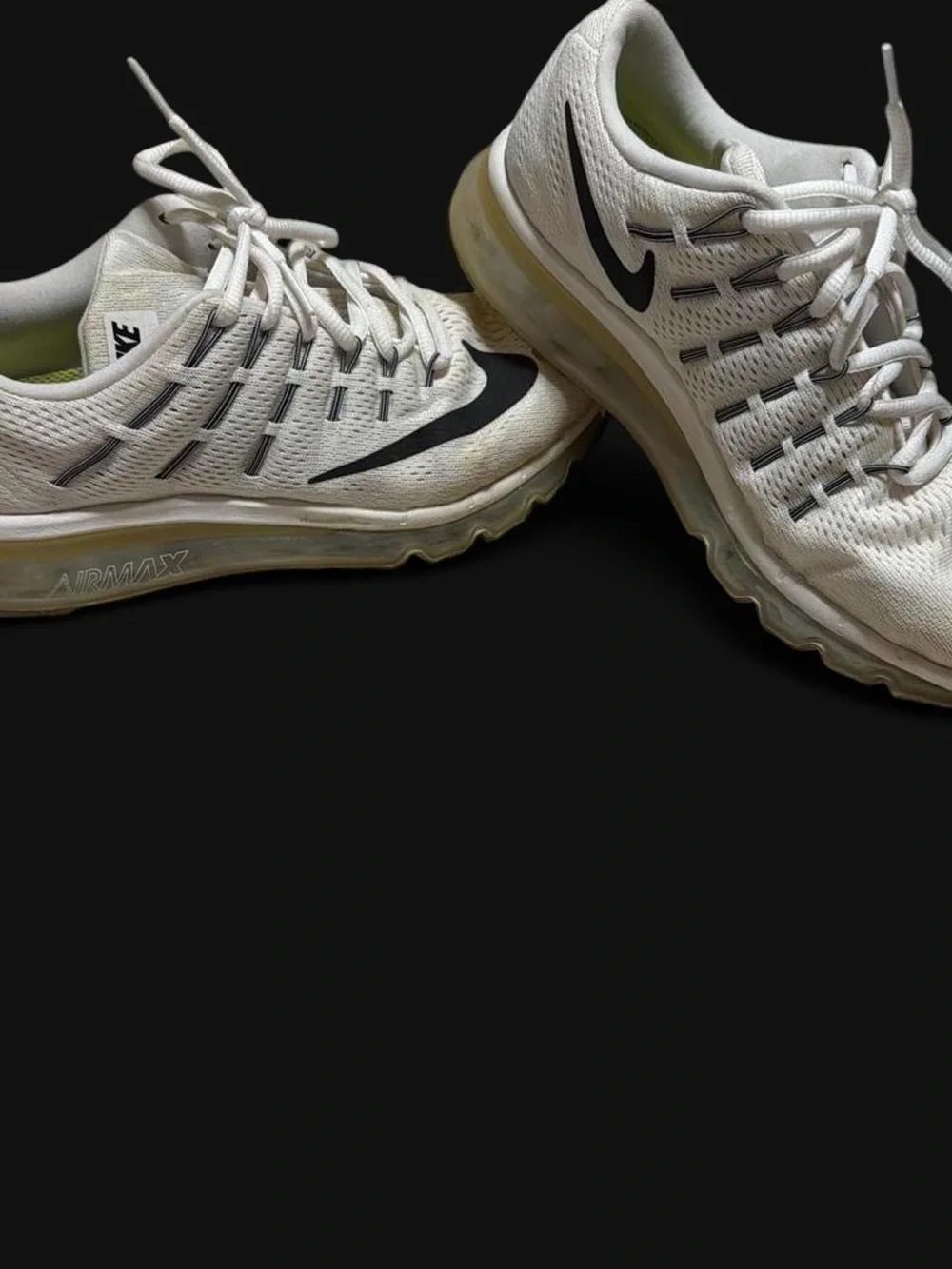 Nike White and Black Air Max Women’s Running Sneakers